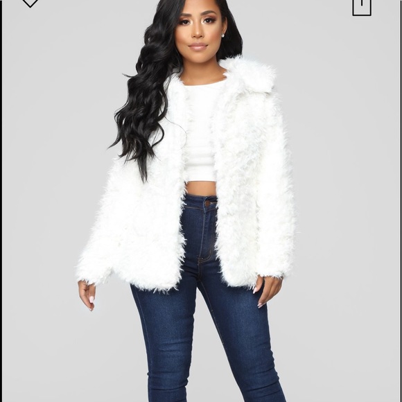 Beige Fuzzy jacket - Picture 2 of 3